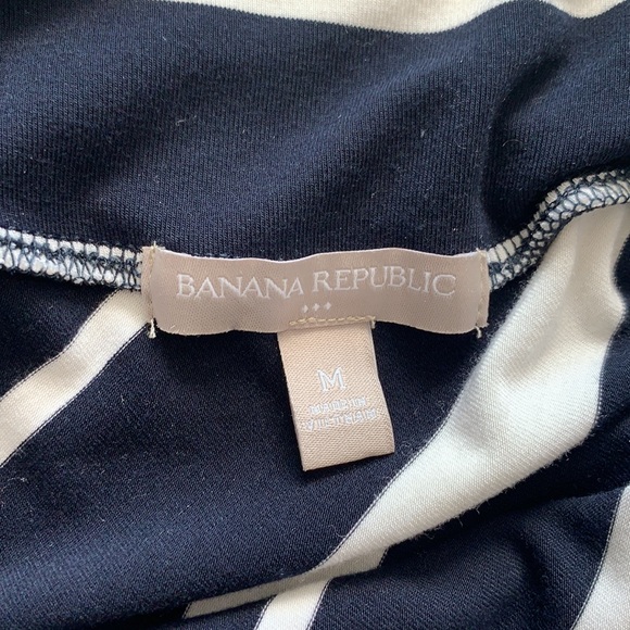Banana Republic Navy Blue and White Striped Maxi Dress - size M - Picture 3 of 7